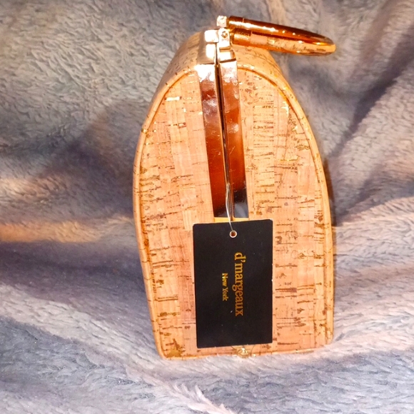 D'MAREAUX Top Handle Carry Cork Fabric Purse - Picture 2 of 6